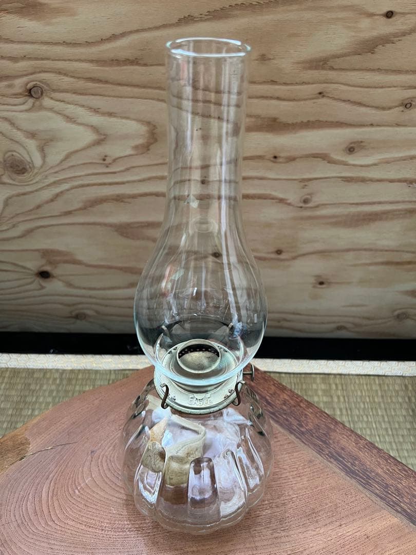 クラシックガラスオイルランプ　ビンテージ　アルコールランプ　骨董　昭和レトロ