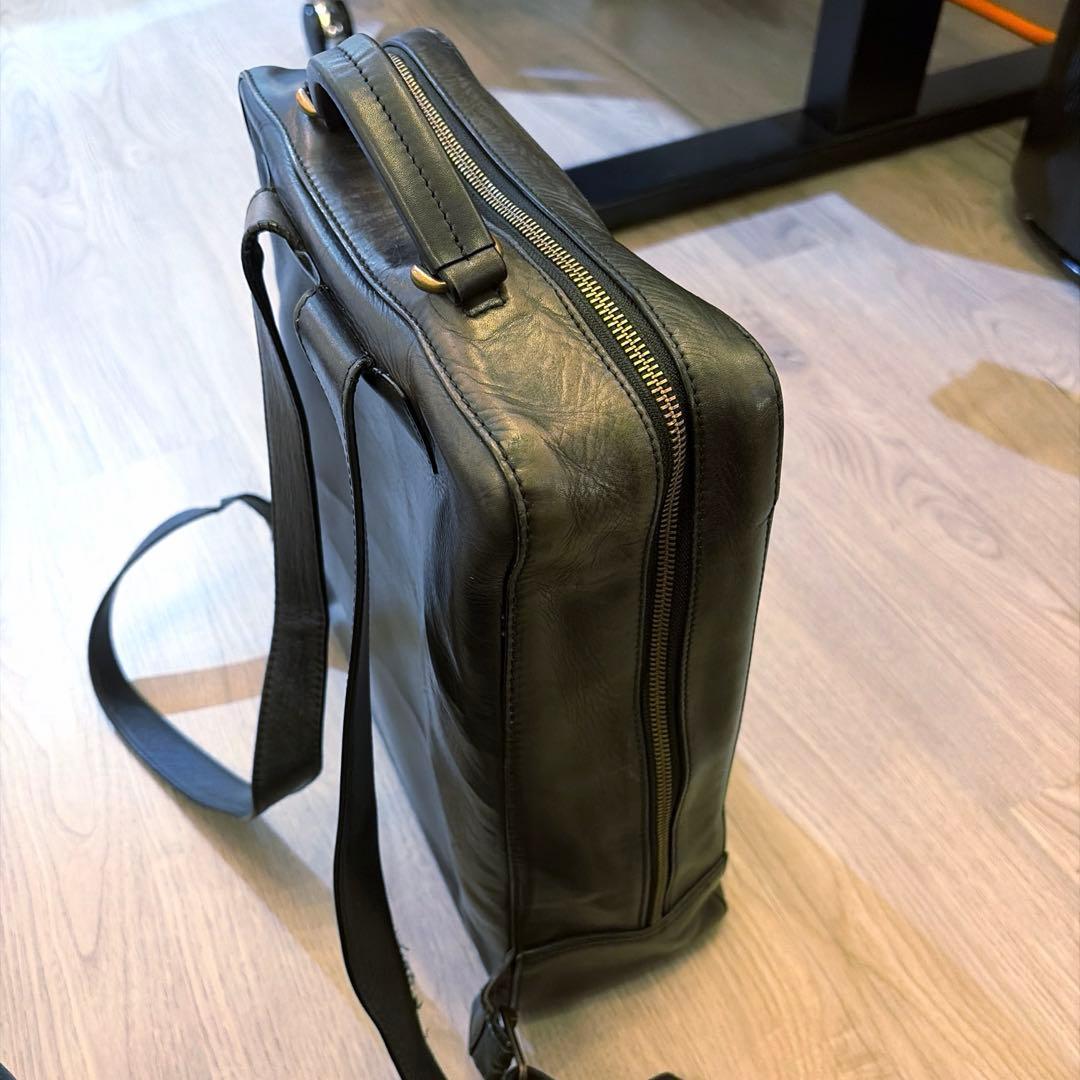 マザーハウス　アンティークスクエアバックパック　リュック　ブラック