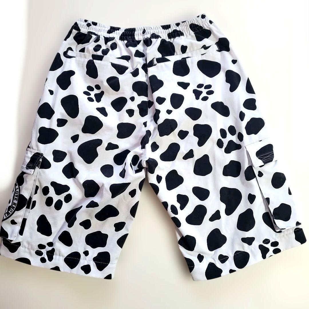 DUALISM × GALFY　ブーメランとダルメシアンのカーゴパンツ　白　希少