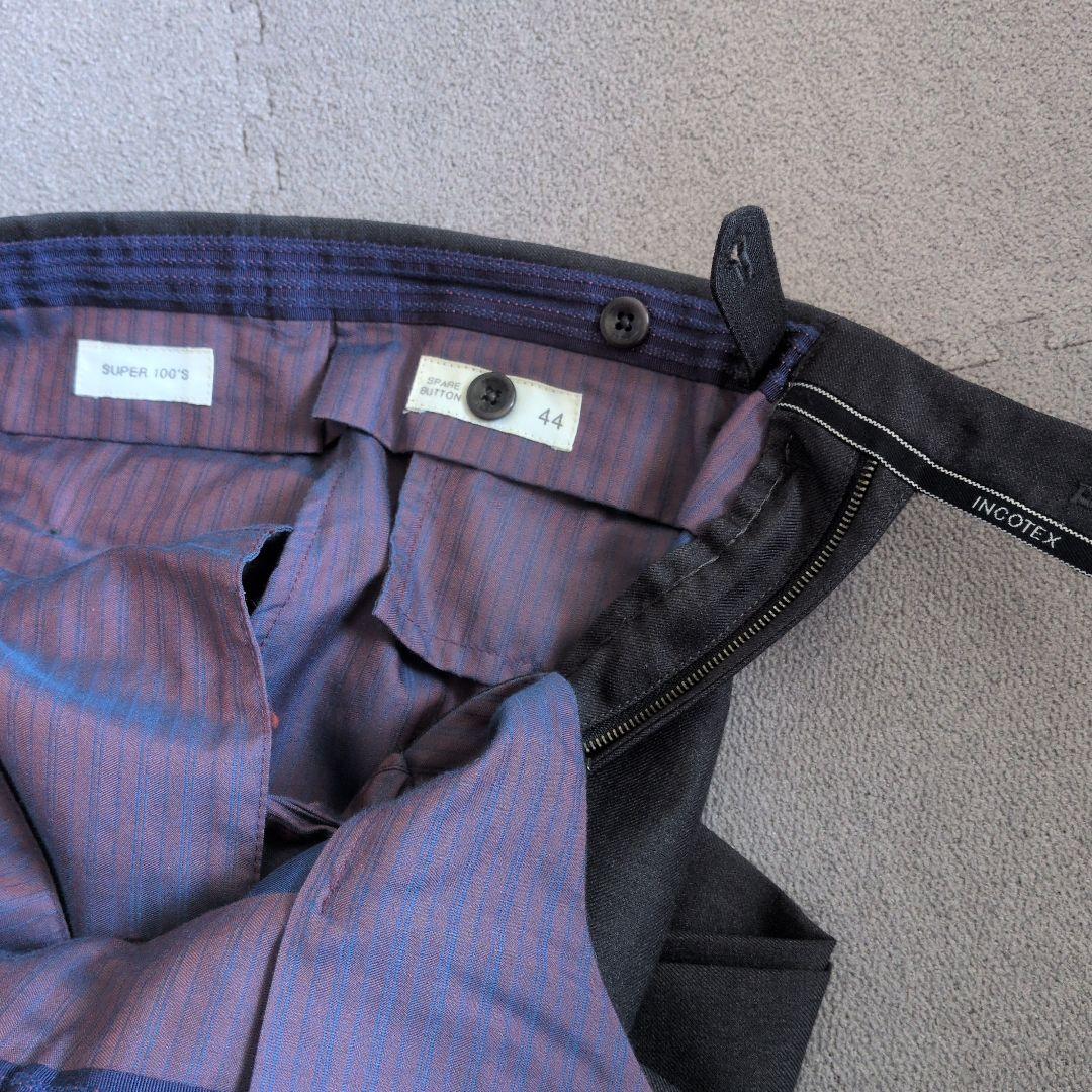 INCOTEX ダークグレー　スラックス　秋冬用