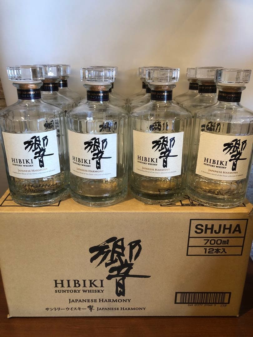 未洗浄！響ジャパニーズハーモニー 空き瓶12本セット　カートン付き