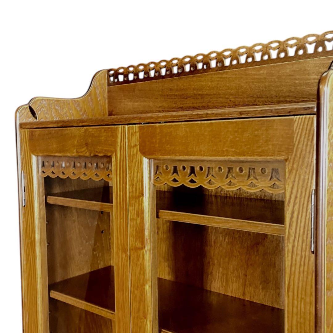 HR578 【美品】パリの雑貨屋　日本製　飾り棚　2枚扉