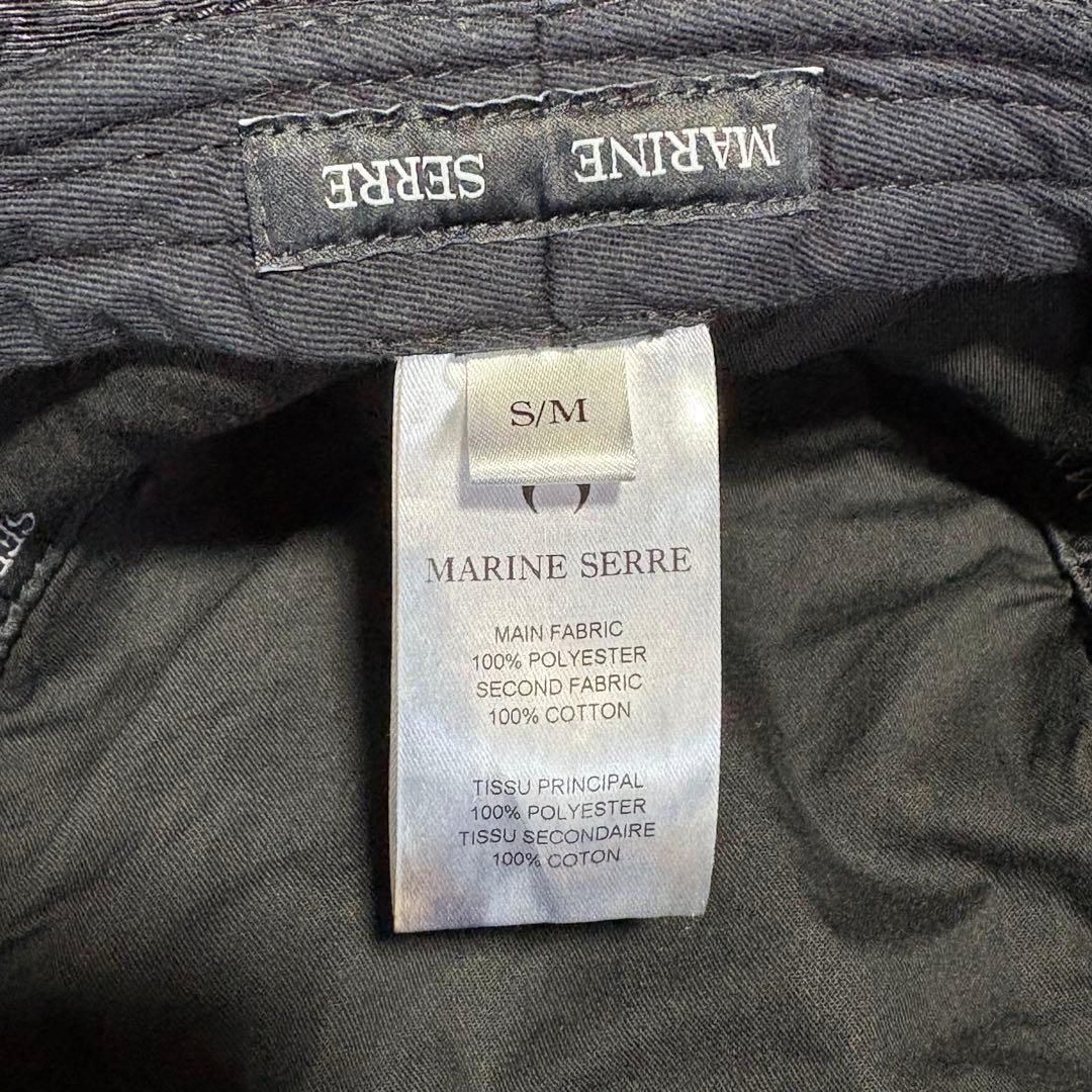 MARINE SERRE マリーンセル バケット ハット モアレ 黒 ブラック