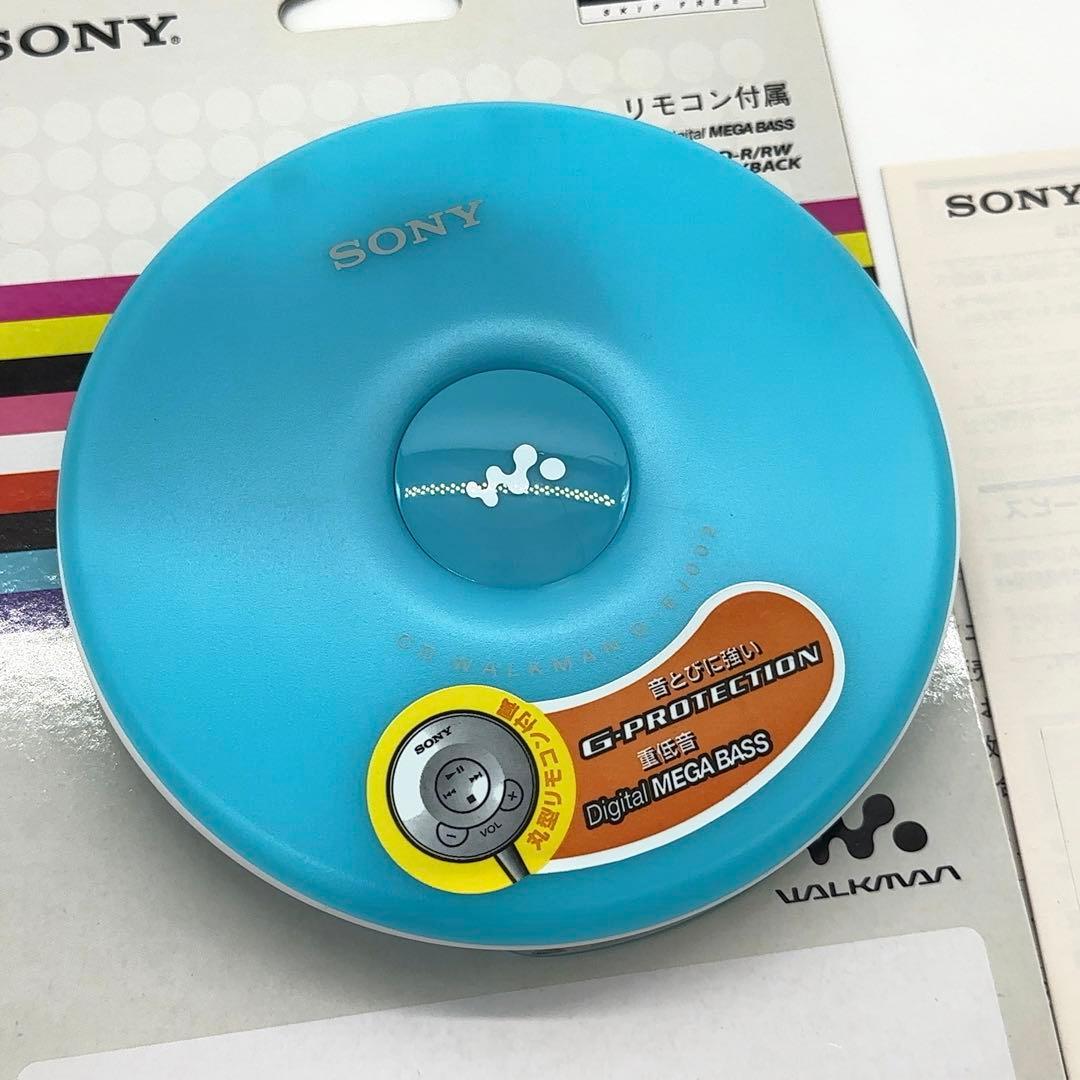 未使用 SONY ソニー ポータブルCDプレーヤー D-EJ002 ブルー