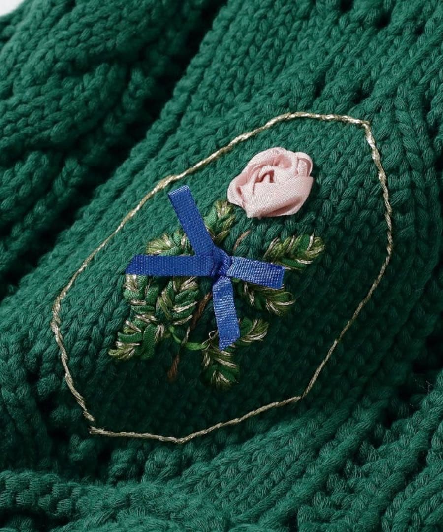 beams ビームス　RURU MARY'S ルルメリー　手刺繍のニットベスト