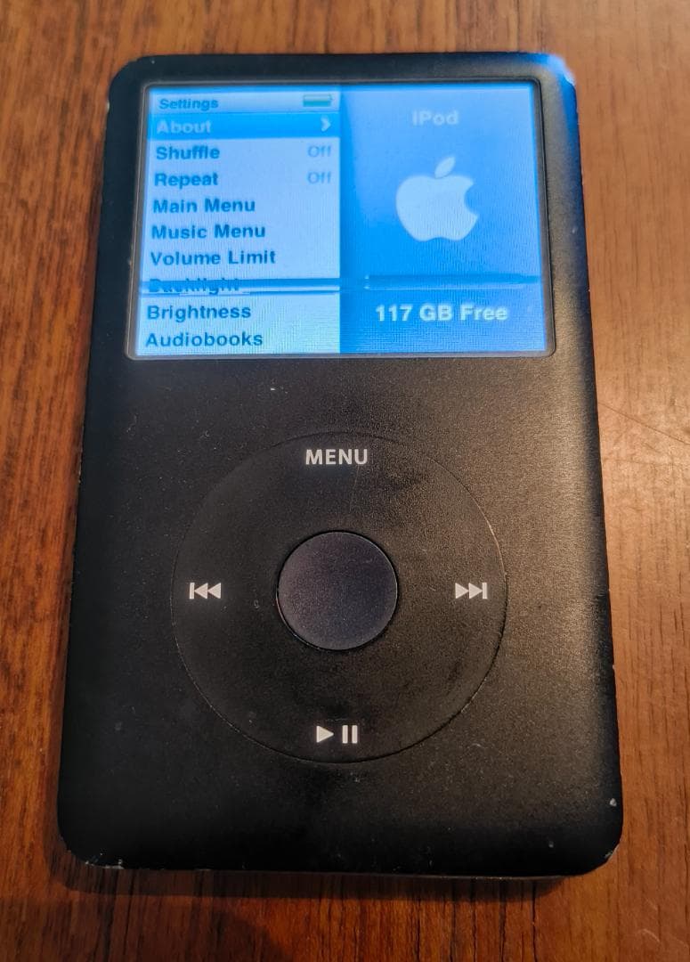 ipod classic 128GB HDD＆バッテリー交換液晶不良dock付き