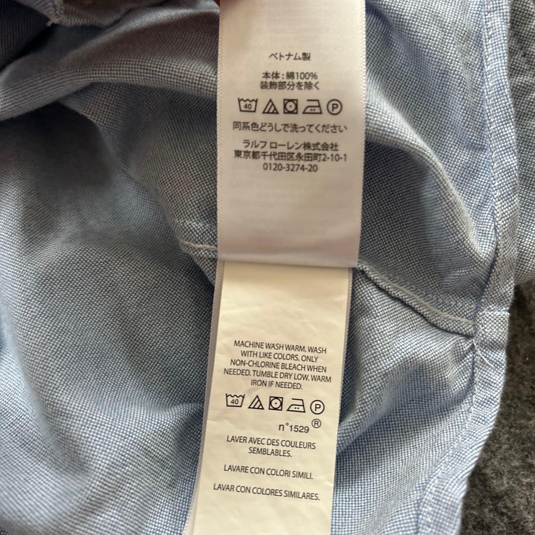 ラルフローレン キッズ スーツ 長袖シャツ ネクタイ 120 金ボタン ネイビー