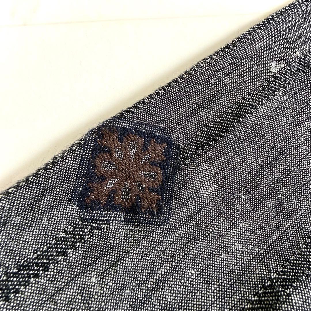 フォロー割☆プランテーション コットンリネン刺繍チュニックワンピース 七分袖