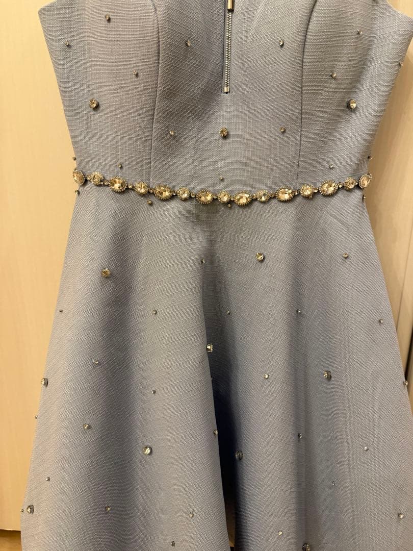 ROBE de FLEURS fm3618 水色ミニドレス XSサイズ