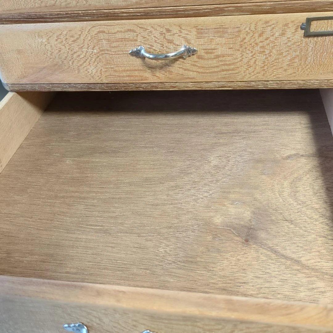 古道具アンティーク5段やや大きめ引き出しA4サイズ可