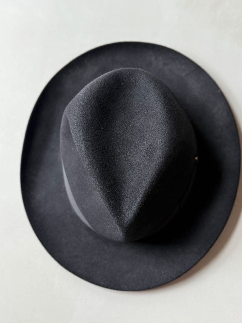 BORSALINO ボルサリーノ黒 ウールフェルトハット