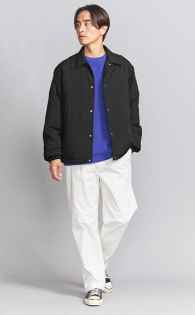 BEAUTY&YOUTH ADSダウン コーチジャケット 黒 ブラック M