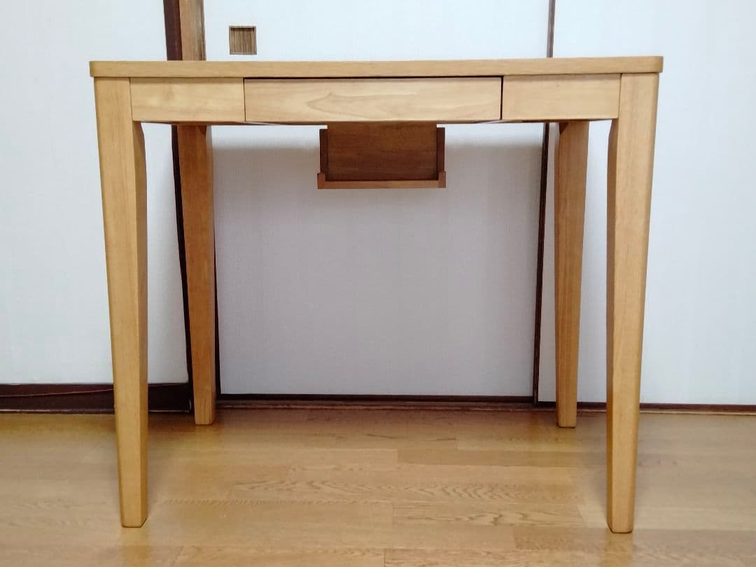 【美品】天然木 北欧スタイル オーク材 学習机 パソコンデスク 引き出し付き