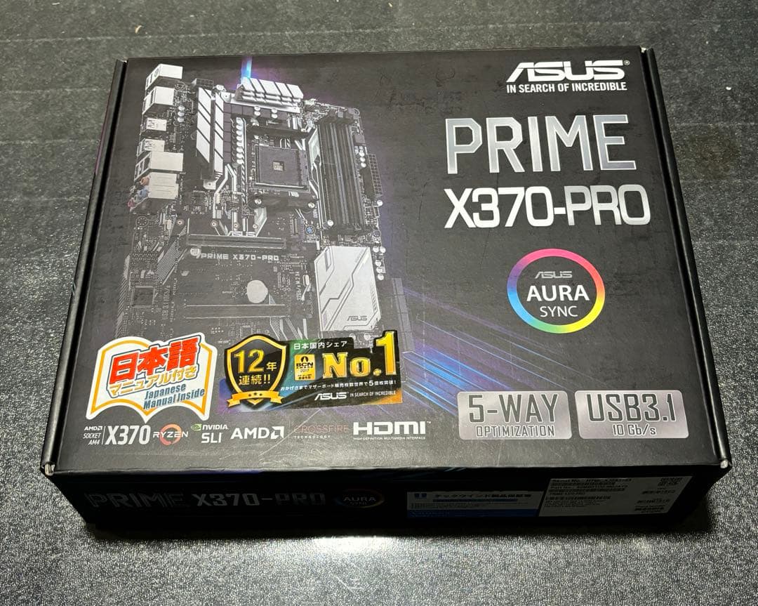 未使用　ASUS PRIME X370-PRO マザーボード