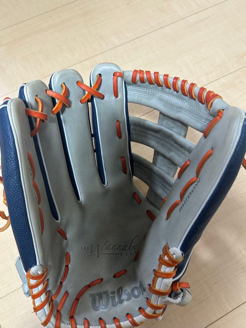 Wilson 軟式グローブ ネイビー/オレンジ