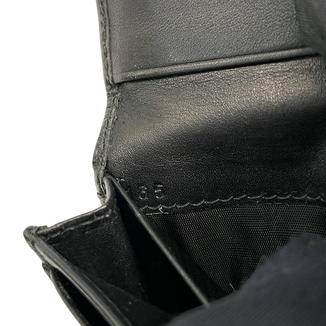 極美✨プラダ カードケース 名刺入れ ミニ財布 ヴィッテロムーブ ロゴ金具 黒