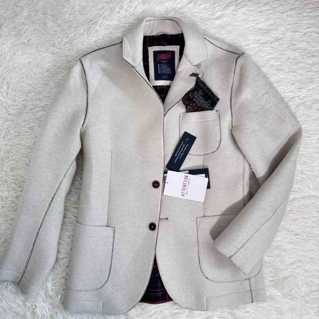 新品未使用✨BOB ボブ テーラードジャケット チェック サイズ46 イタリア製