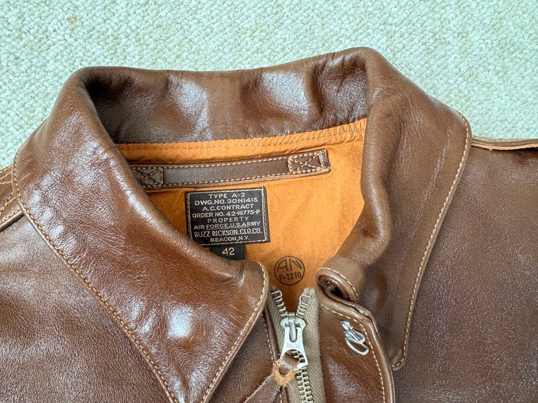 BUZZ RICKSON'S バズリクソンズA-2 赤リブBR80594