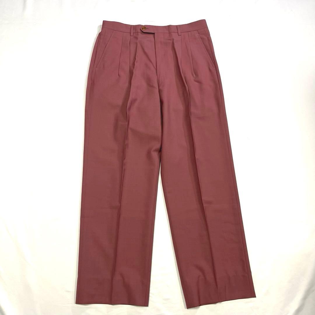 【vintage】セットアップ　スーツ　ダブル　ピンク　ピンズ　90s 80s