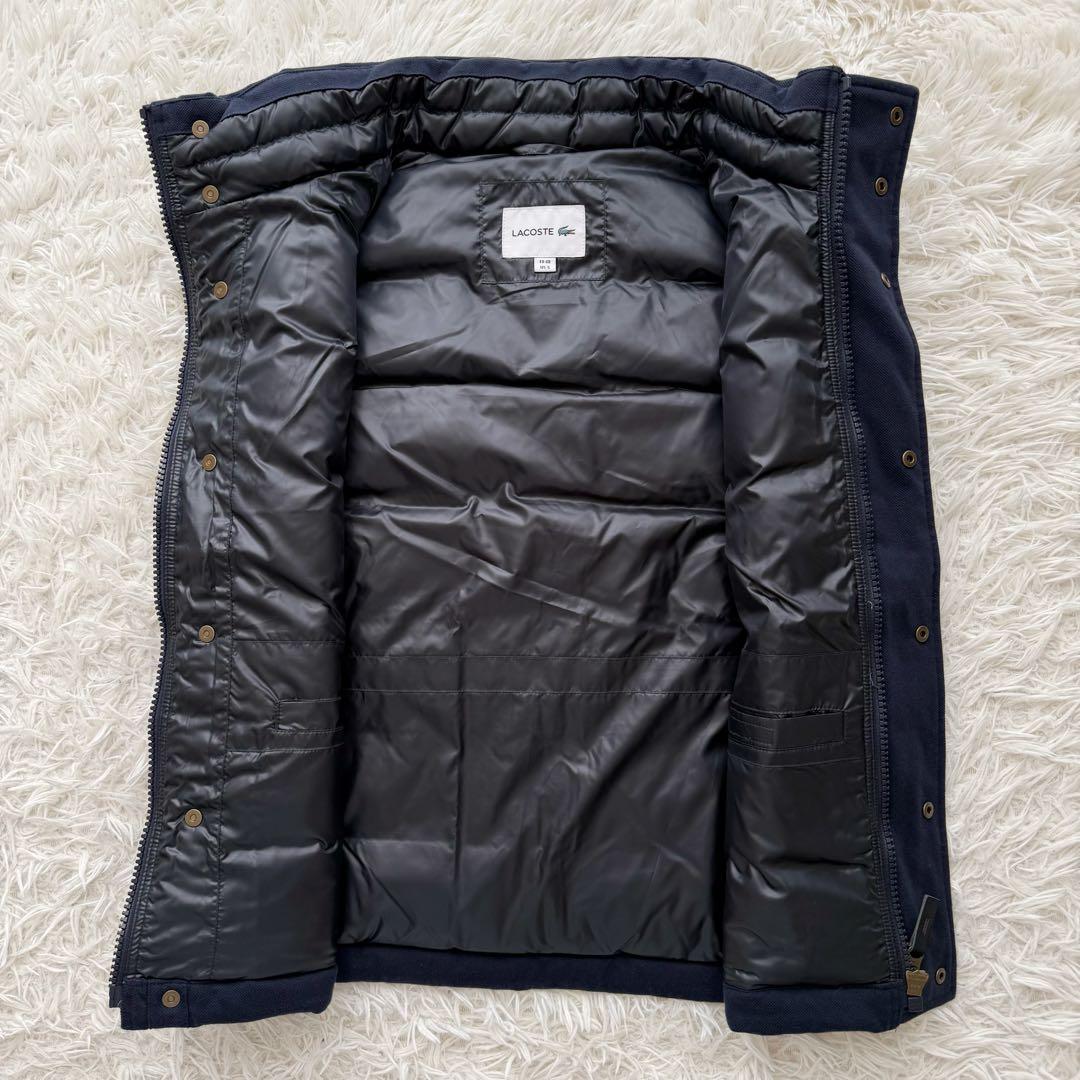 LACOSTE ラコステ ダウンベスト ネイビー ワンポイントロゴ 48