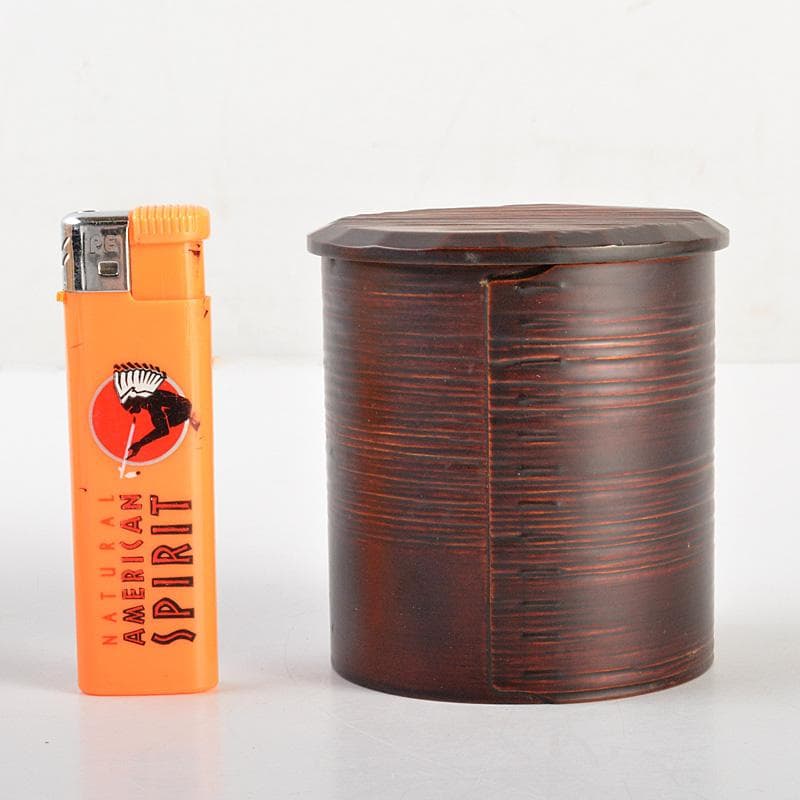 茶道具　田中勝重作　根来塗　へぎ目曲輪　金輪寺　茶器　共箱　V　6618