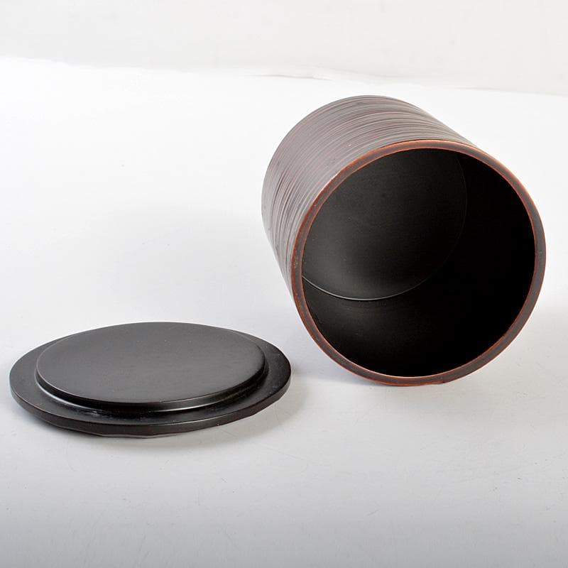 茶道具　田中勝重作　根来塗　へぎ目曲輪　金輪寺　茶器　共箱　V　6618