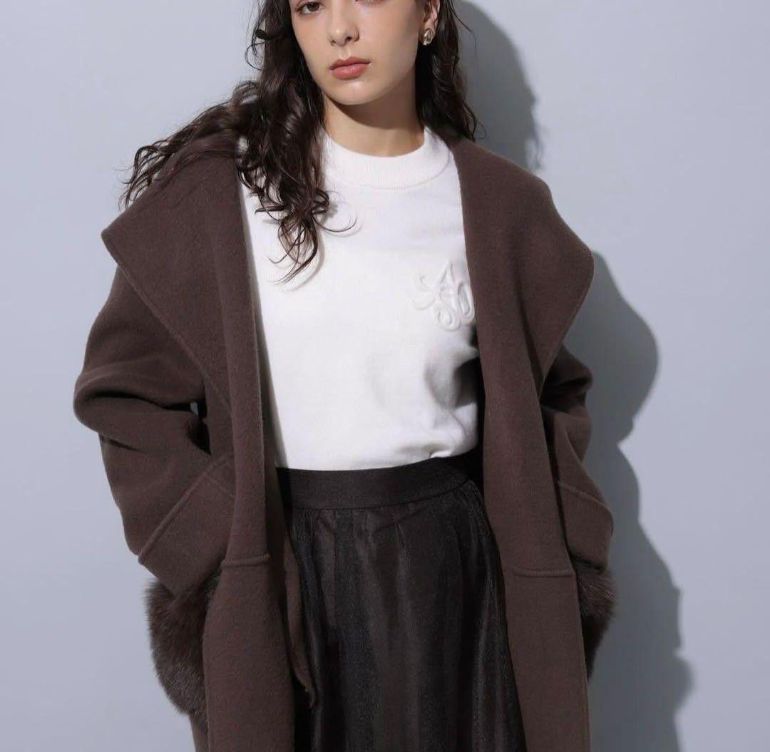 Arpege story ファー付きフードリバーコート