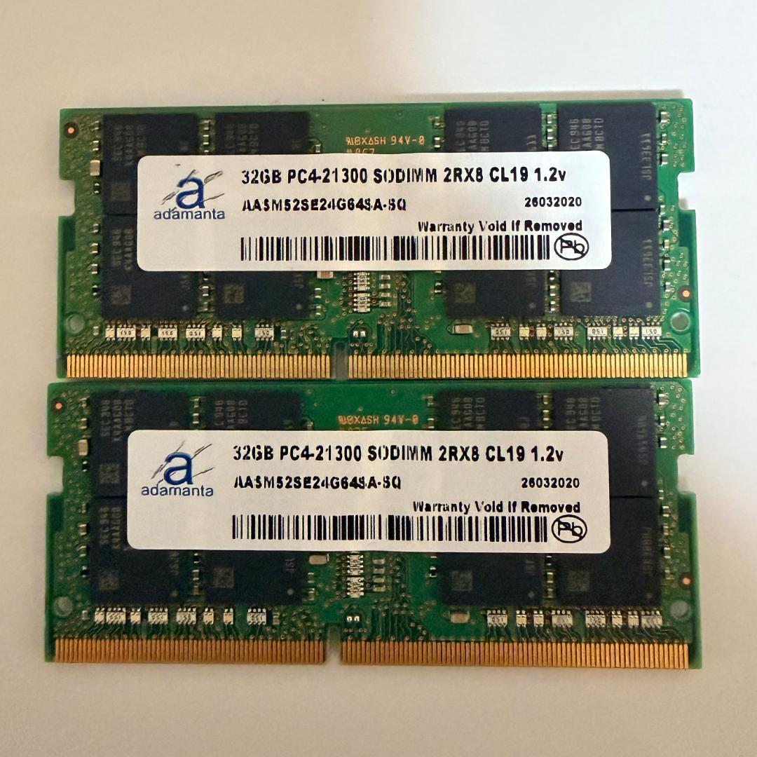Adamanta 64GB(32GBx2) PC4-21300 メモリ