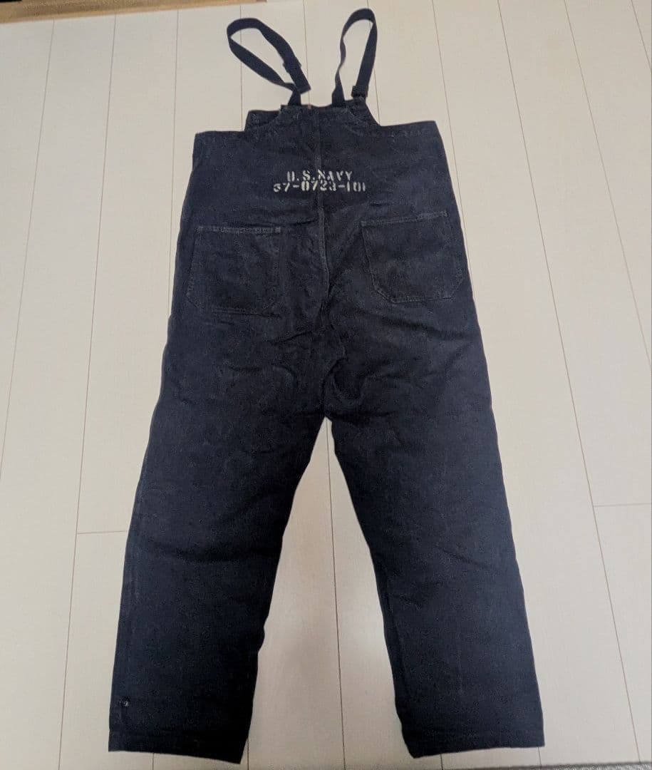 コリンボ COLIMBO ビブ オーバーオール 先染めヘリンボーンXLステンシル