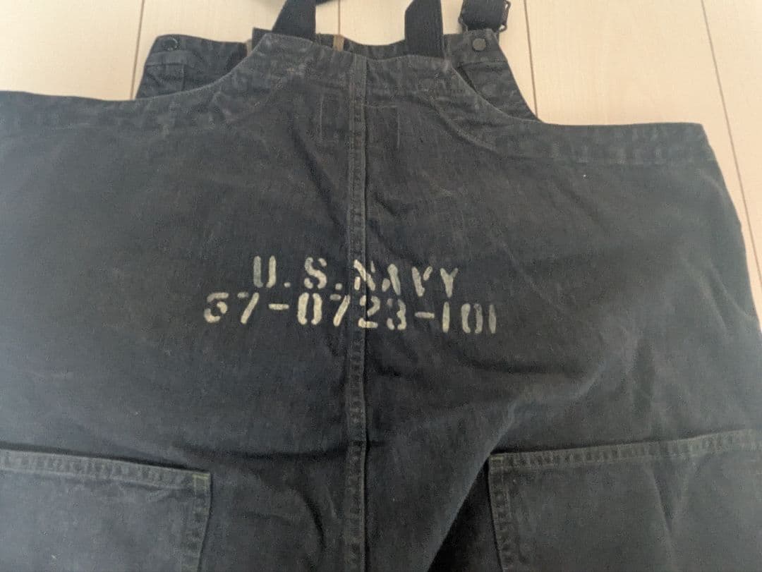 コリンボ COLIMBO ビブ オーバーオール 先染めヘリンボーンXLステンシル