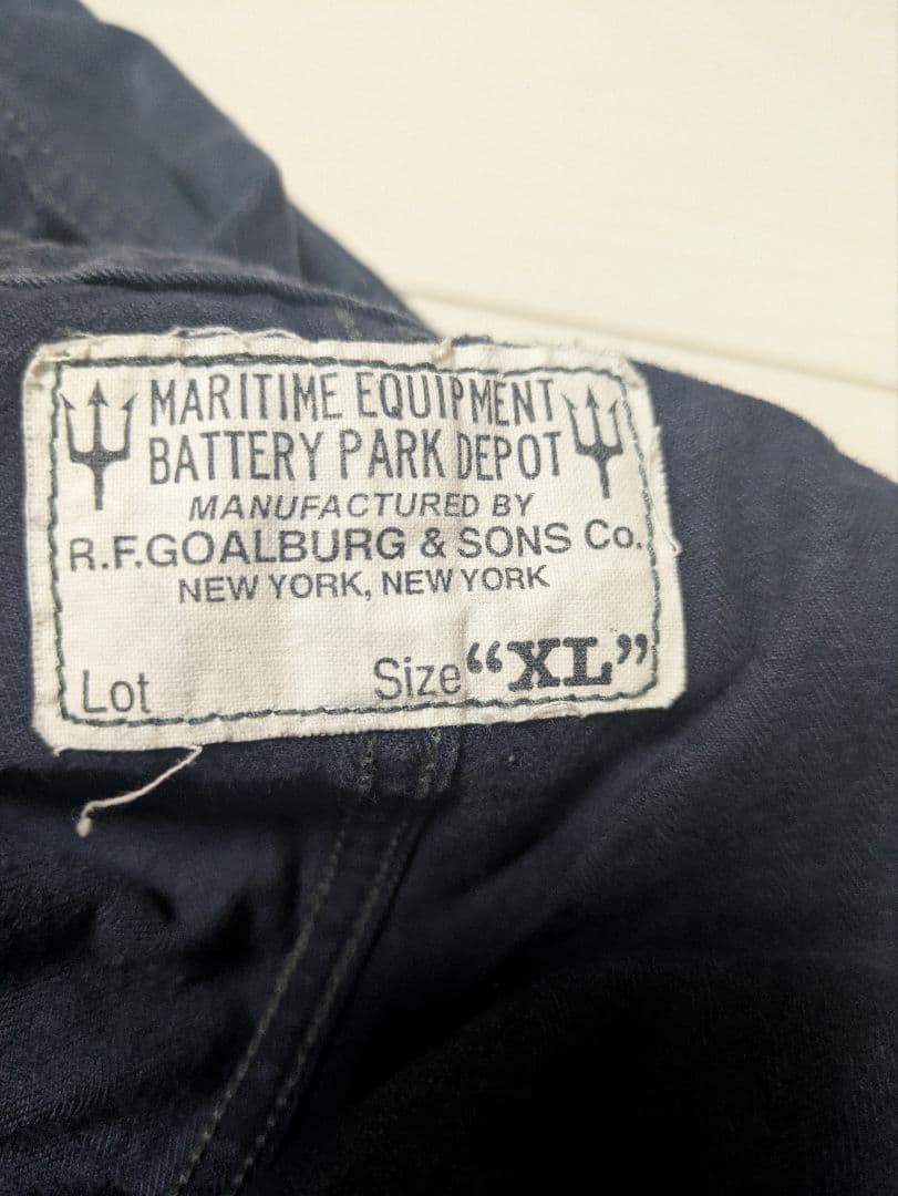 コリンボ COLIMBO ビブ オーバーオール 先染めヘリンボーンXLステンシル