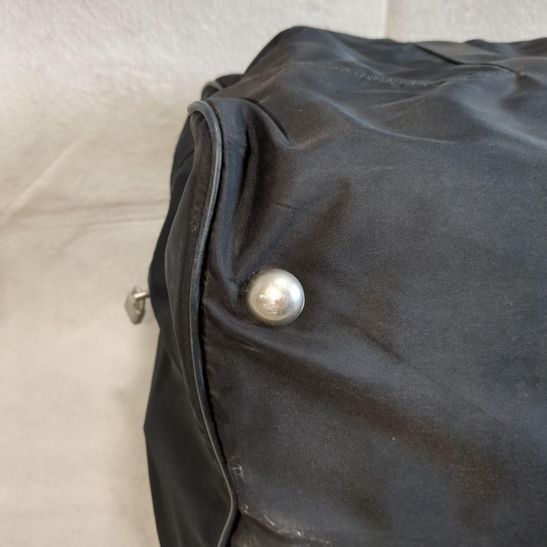 PRADA ボストンバッグ ブラック 三角ロゴ テスートナイロン 旅行バッグ