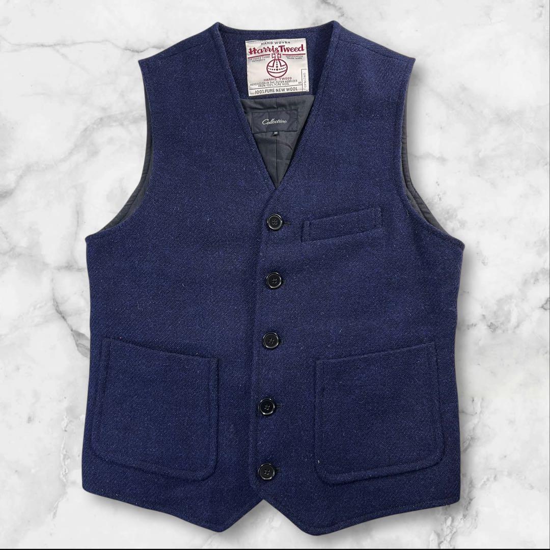 極美品 Collective×Harris Tweed ツイードジレ ベスト L