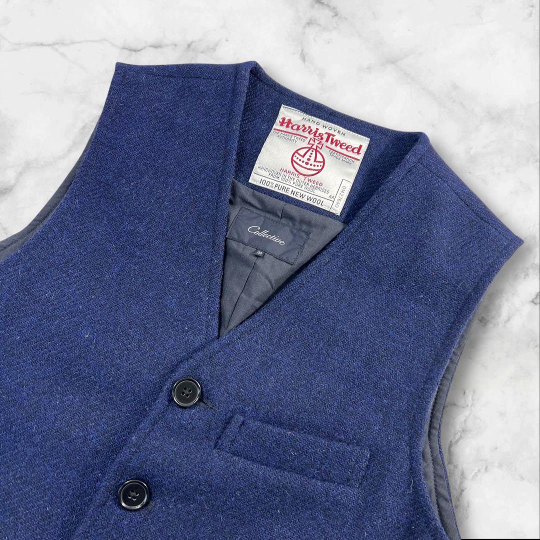 極美品 Collective×Harris Tweed ツイードジレ ベスト L