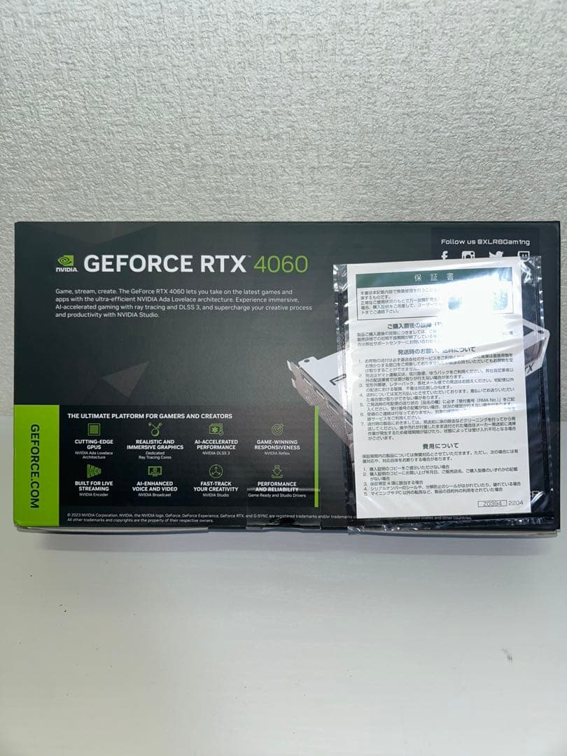 新品未開封 PNY GeForce RTX 4060 8GB グラフィックボード