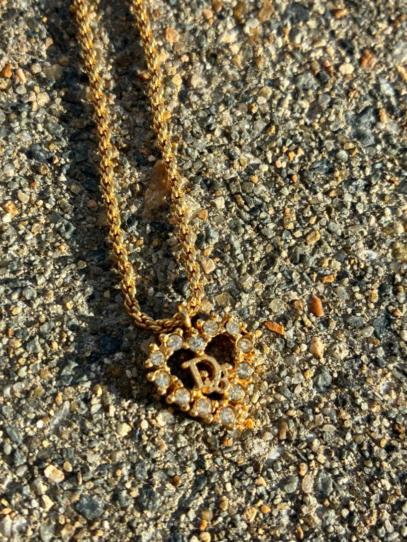 n*♡様 クリスチャンディオール ネックレス ハート ラインストーン　ビジュー