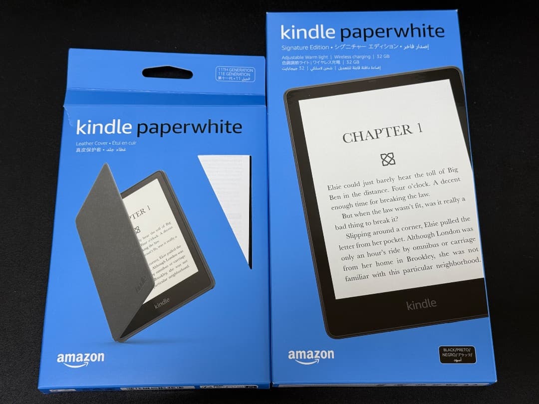Kindle Paperwhite シグニチャー 広告なし32GB カバー付き