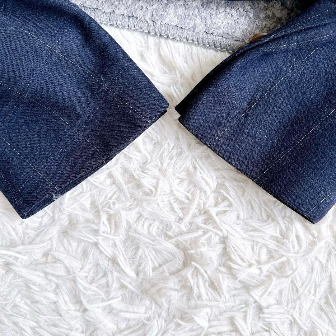 ETRO エトロ　スーツ　セットアップ　ペイズリー柄　ネイビー　チェック柄　50