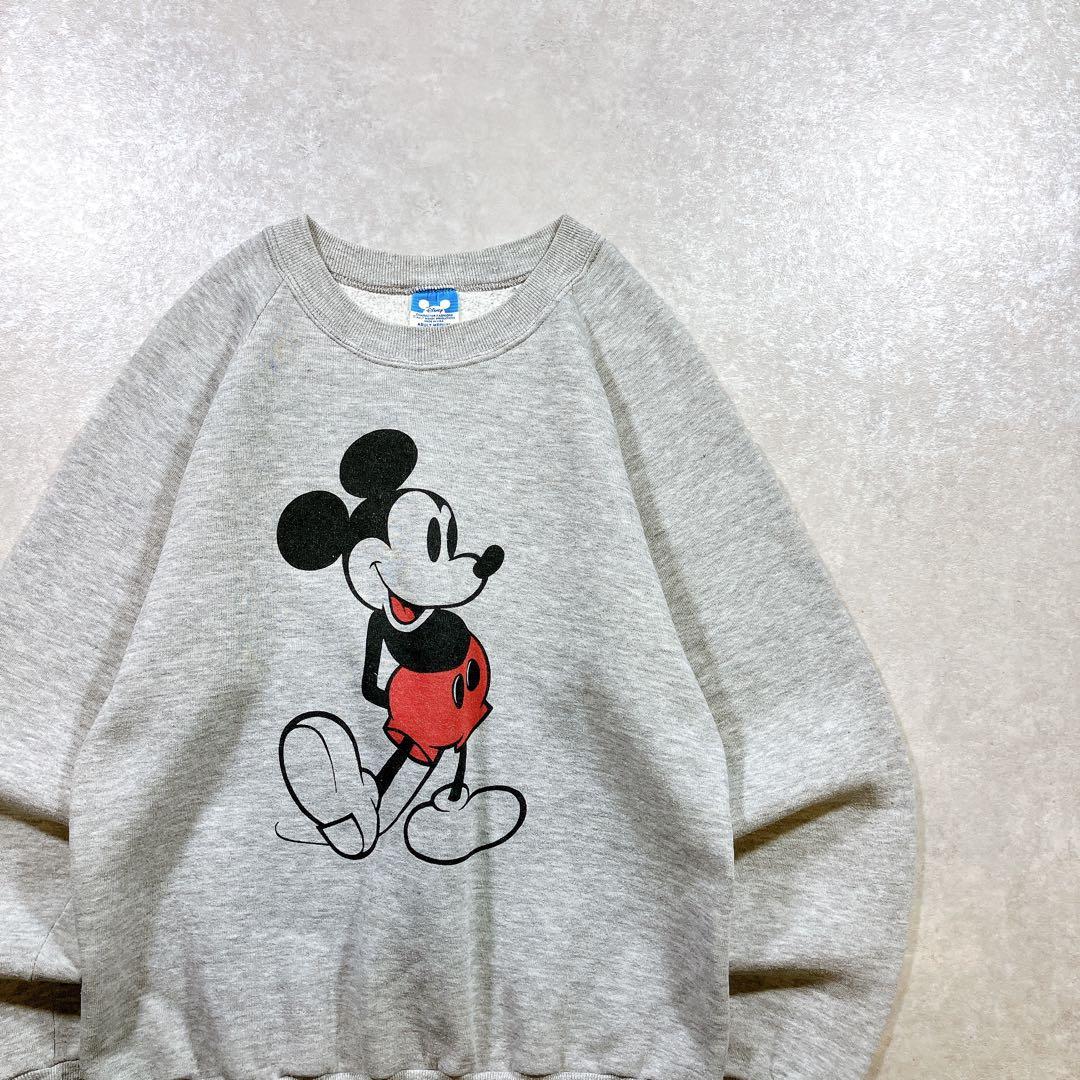 【USA製】80s ディズニー ミッキー スウェット グレー ヴィンテージ