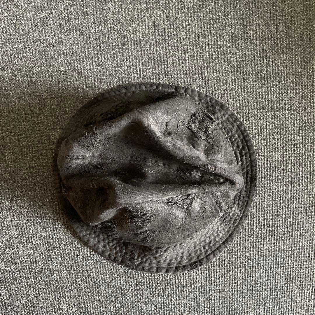 JULIUS ダメージ加工 ハット（ブラック）