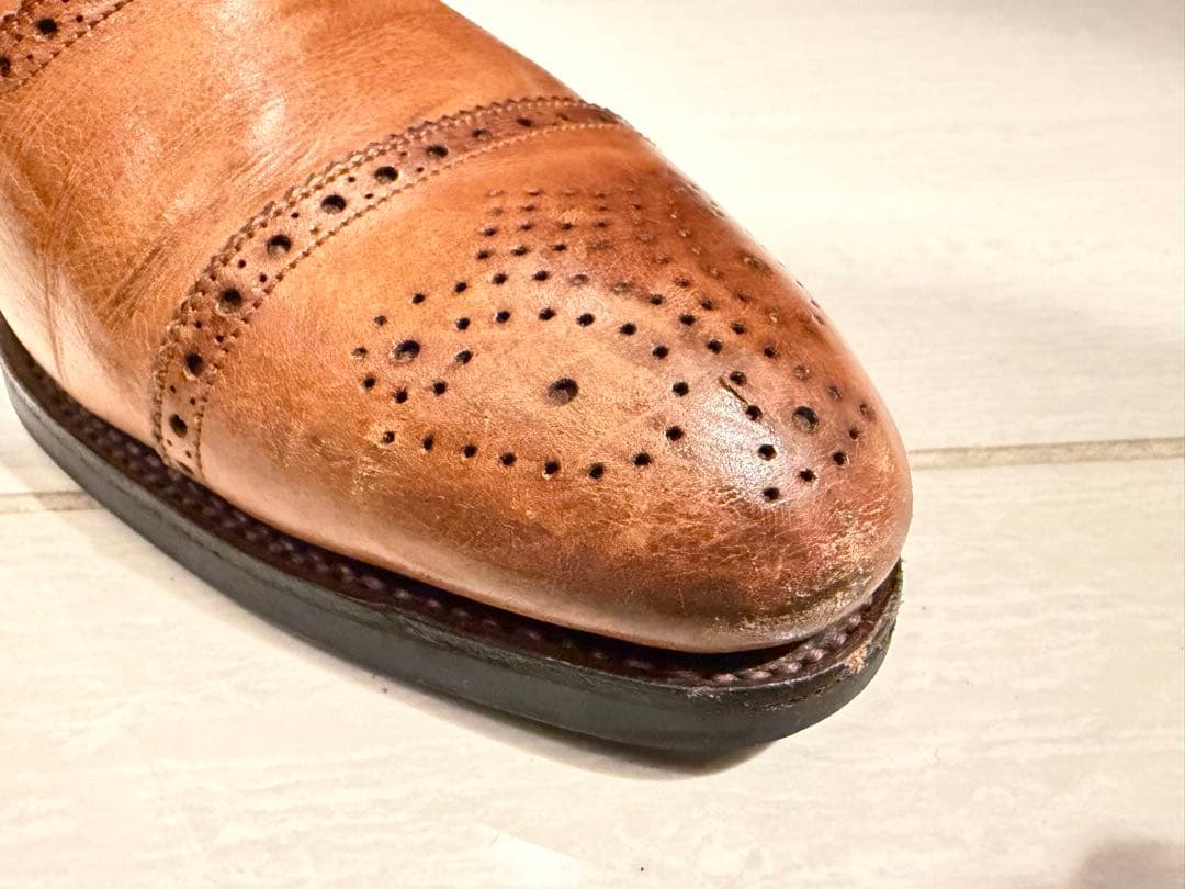 CARMINA ブラウン ウィングチップ ドレスシューズ 26.5cm