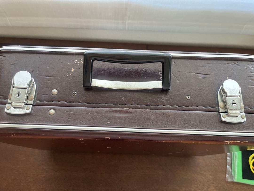 中棹　三味線　紅木　三つ折り　金入　ケース付き