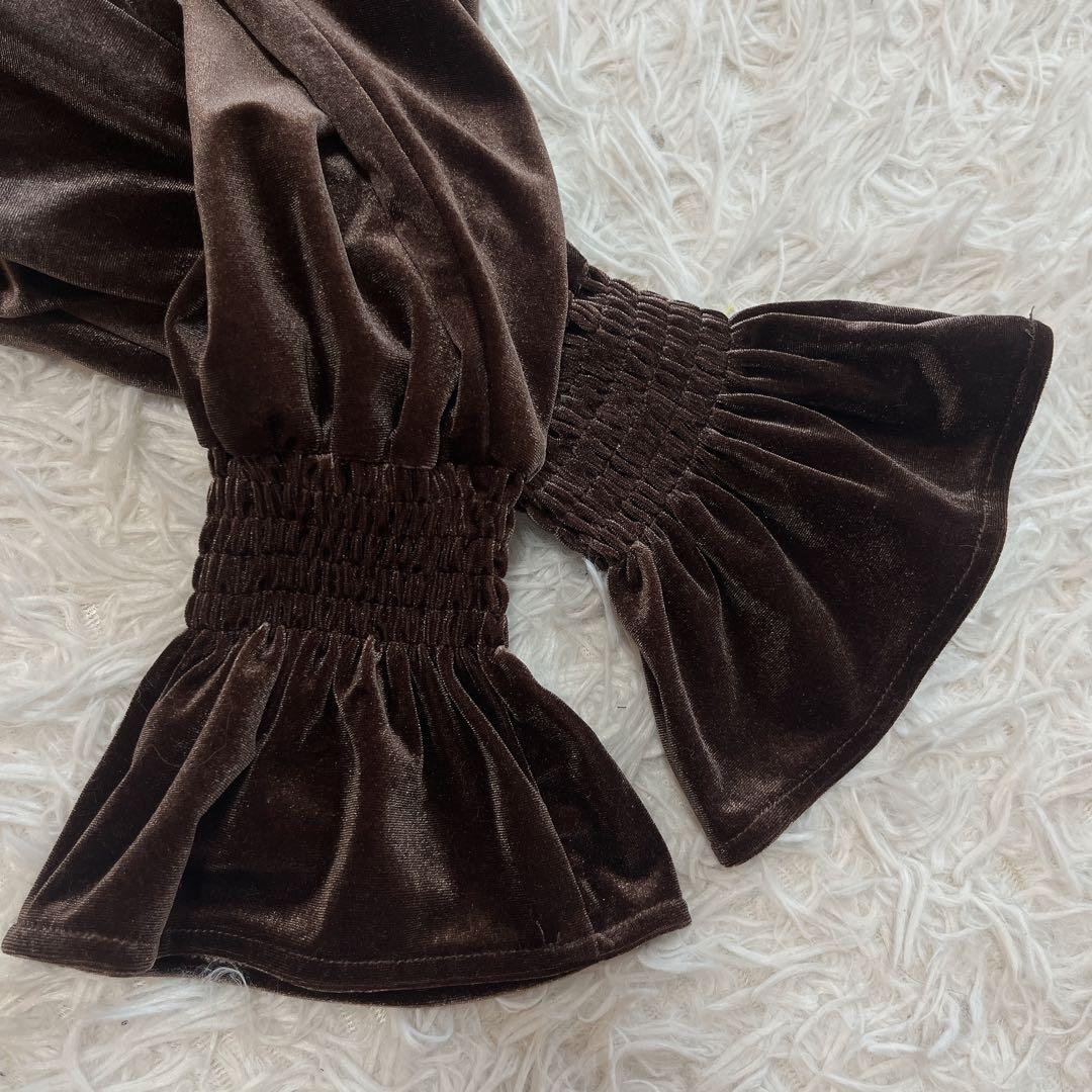 美品 PourVous ボレロセットベロアドレス 結婚式 パーティー お呼ばれ