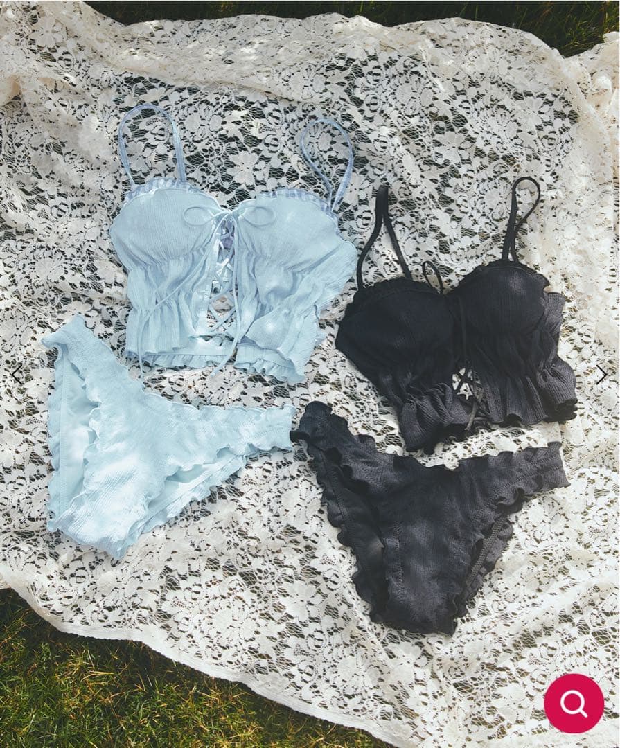 今季完売Ravijour CORSETビキニセット ブルー青Sサイズノベルティ付