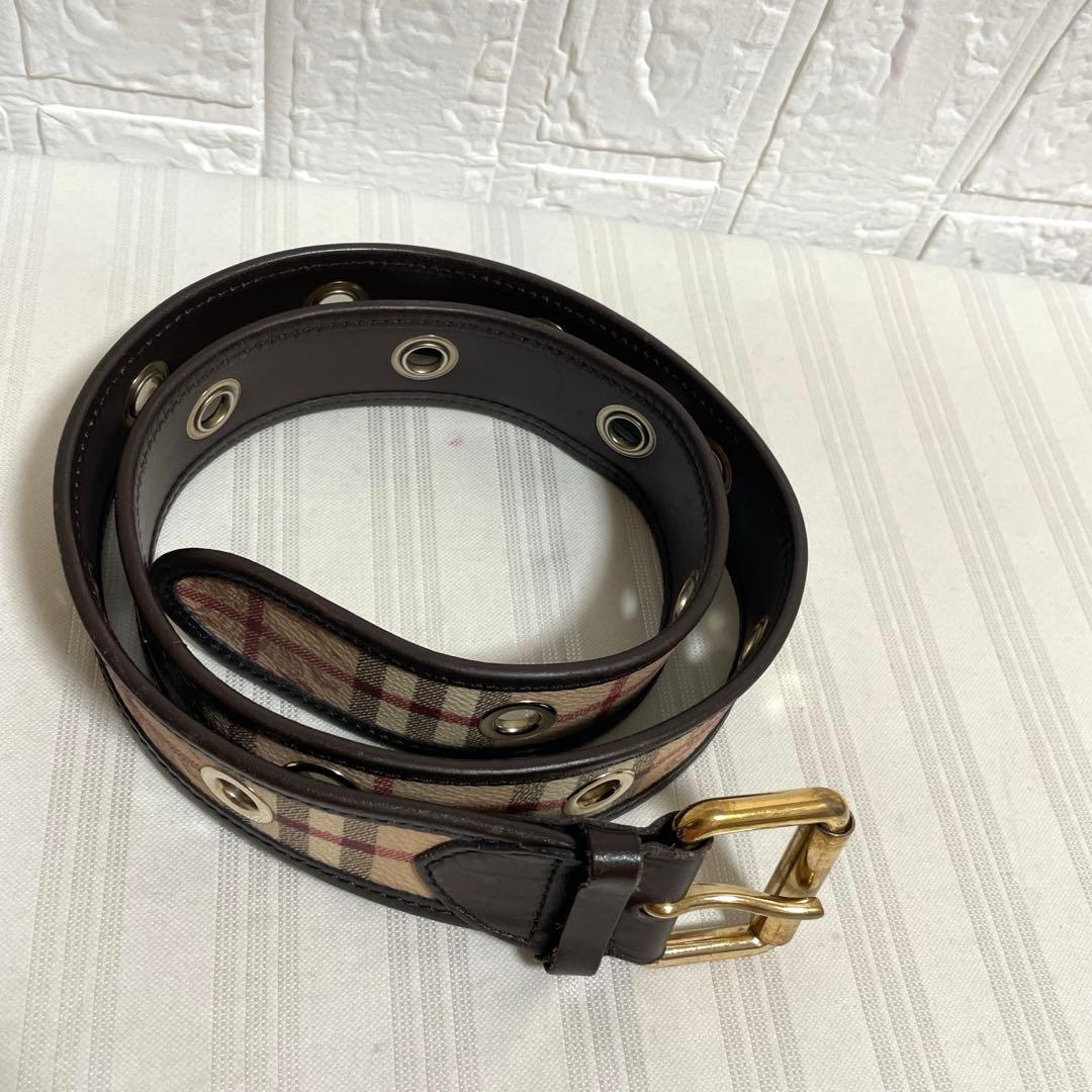 バーバリー BURBERRY ノバチェック シャドーホース ベルト イタリア製