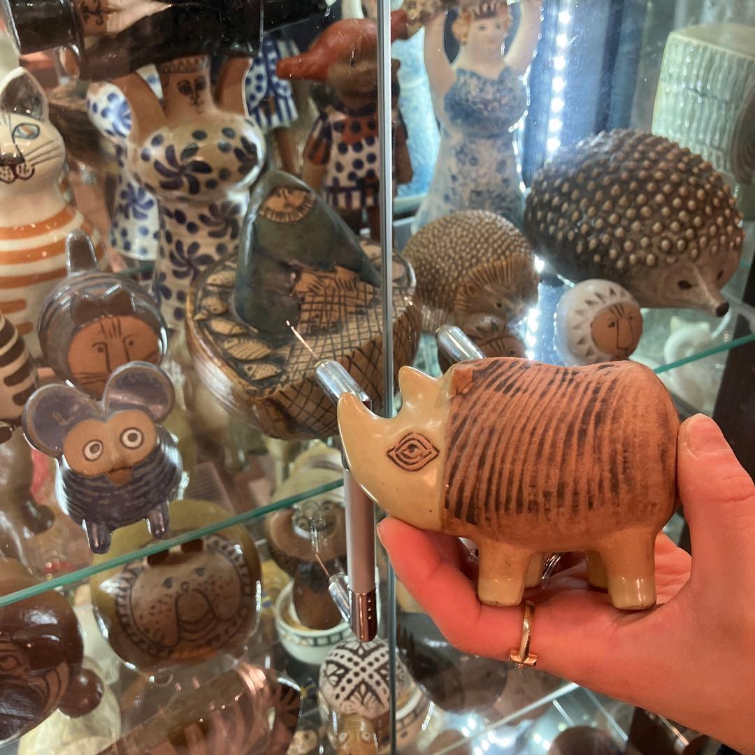 リサラーソン　MENAGERI グスタフスベリ　サイ　ヴィンテージ　置物　工芸品