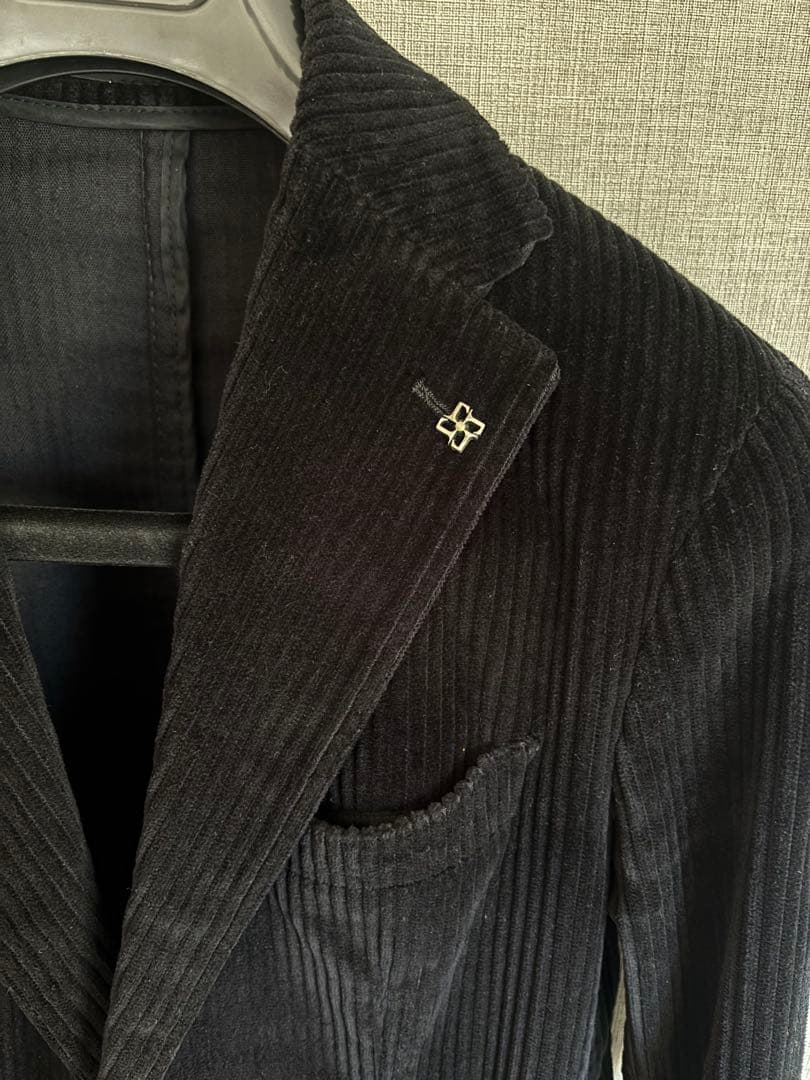 TAGLIATORE ブラック コーデュロイジャケット