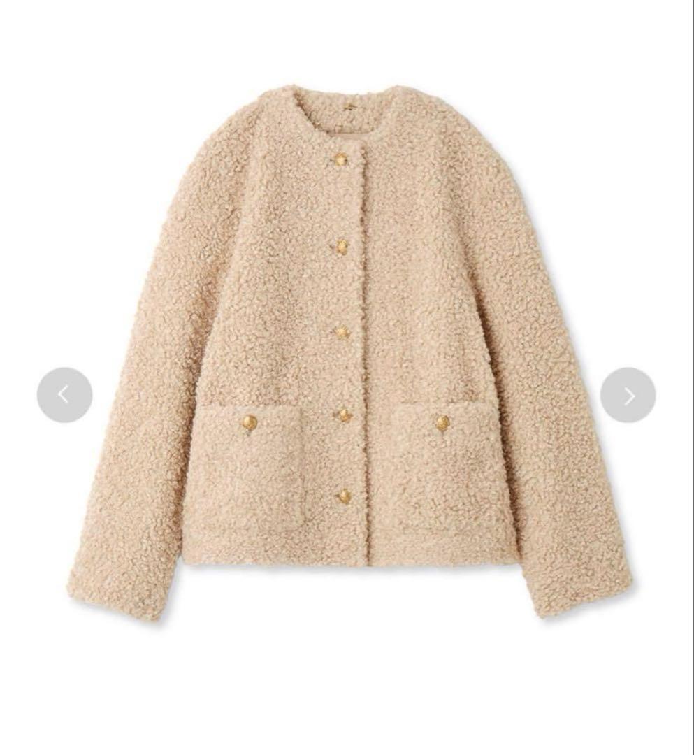 Mila Owen 金釦ノーカラーコンパクトボ アジャケット