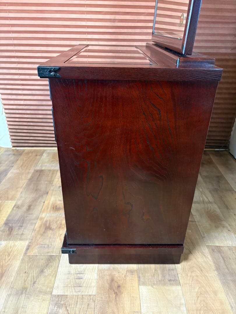 遠野民芸　欅　漆塗　南部鉄　鏡台　ドレッサー　検）岩谷堂　和家具