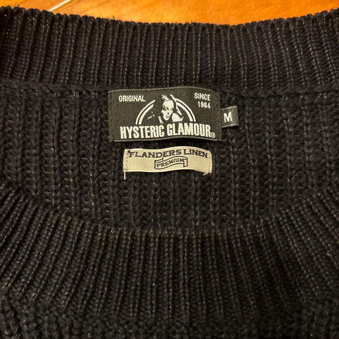 【tum】 HYSTERIC GLAMOUR ブラックニットセーター M